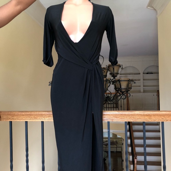 boohoo night black dress